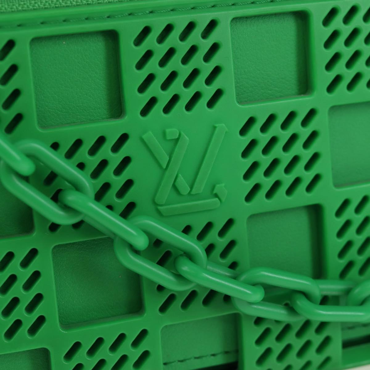 LOUIS VUITTON Mini Soft Trunk Shoulder Bag Rubber Green M23142 LV Auth 197479SAM