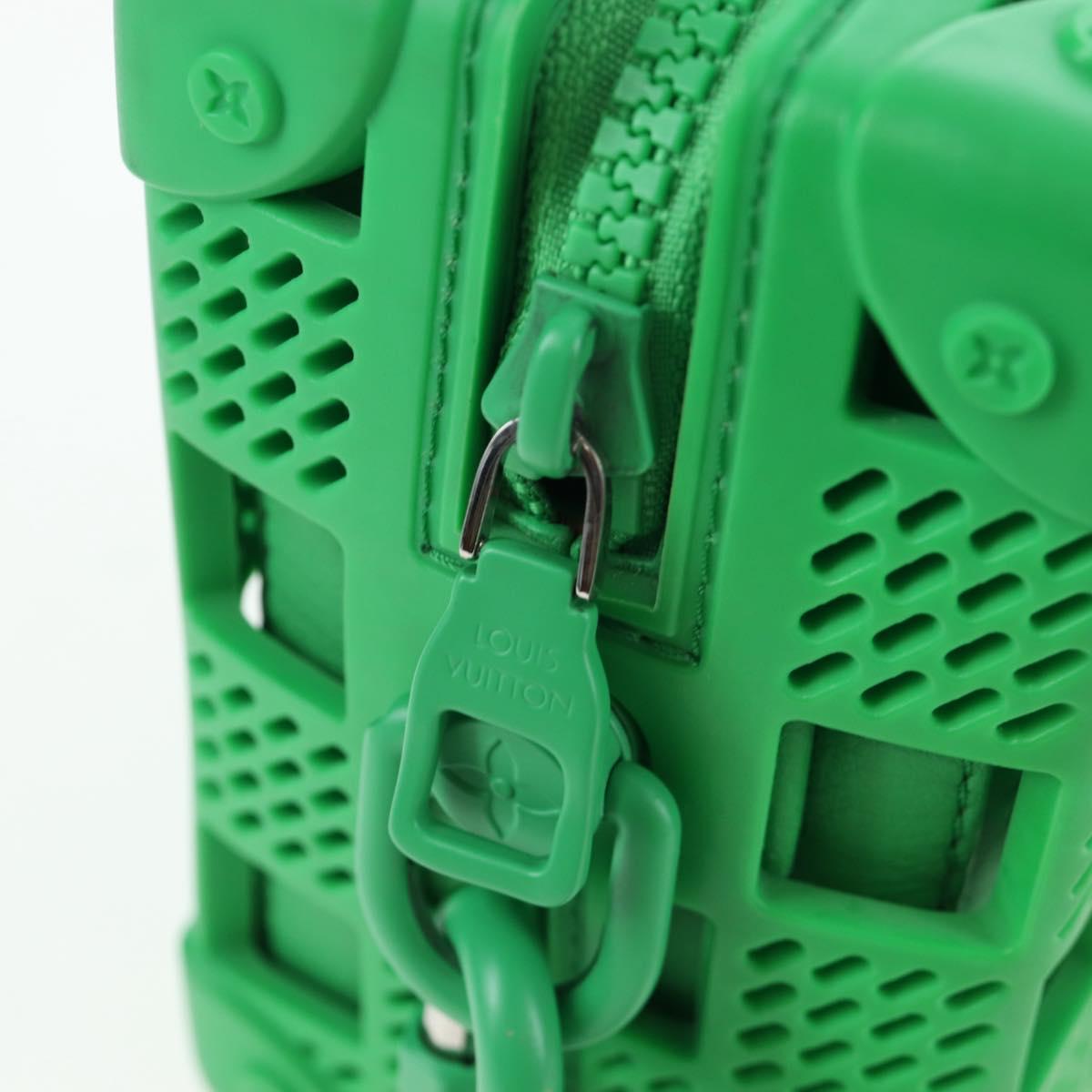 LOUIS VUITTON Mini Soft Trunk Shoulder Bag Rubber Green M23142 LV Auth 197479SAM