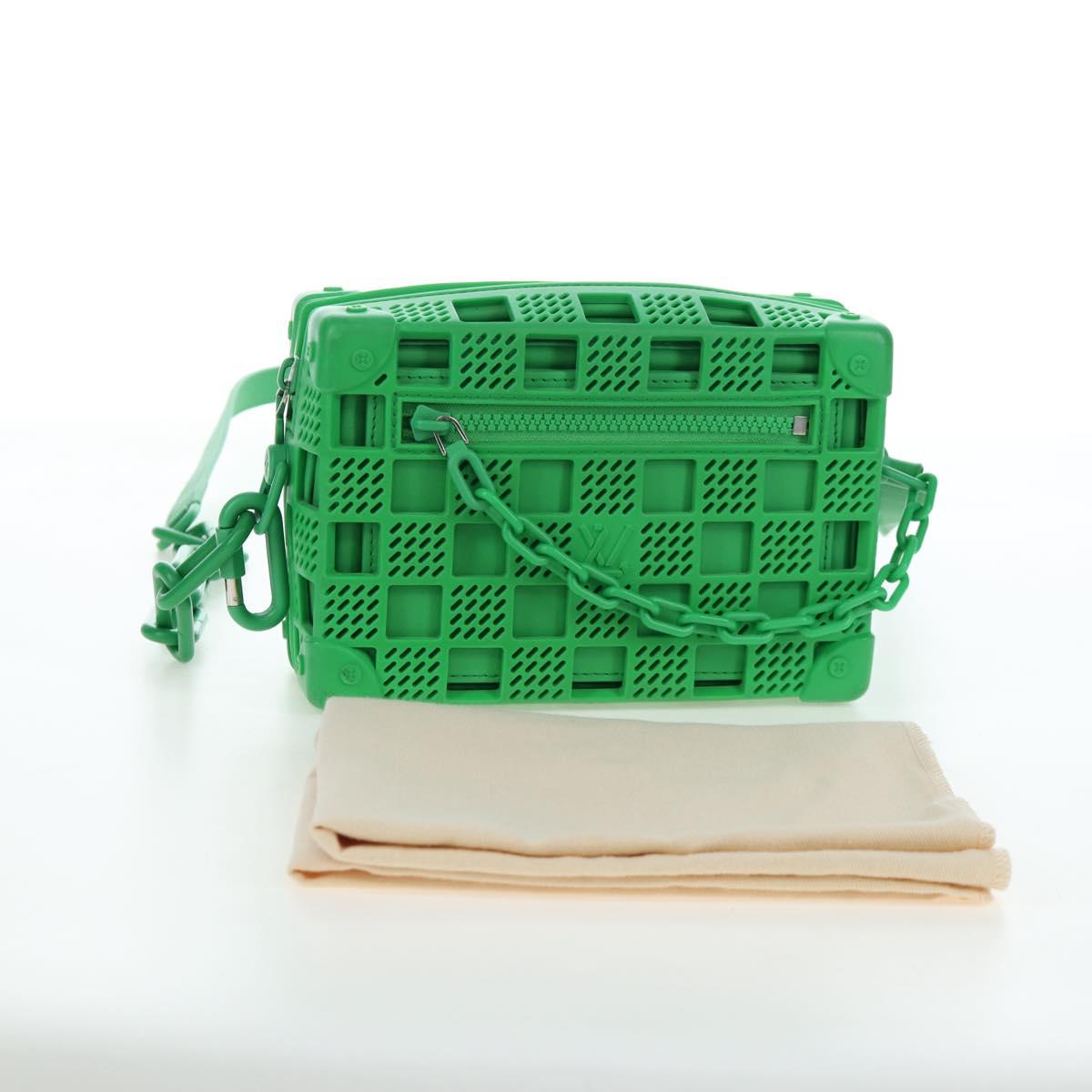 LOUIS VUITTON Mini Soft Trunk Shoulder Bag Rubber Green M23142 LV Auth 197479SAM