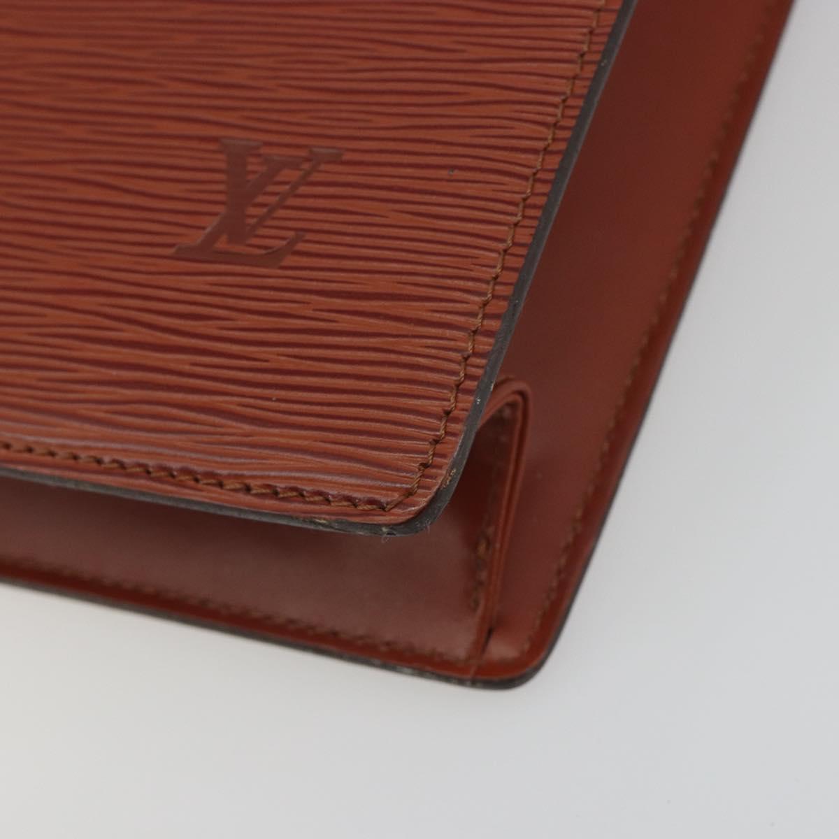 LOUIS VUITTON Epi Sac Plat Hand Bag Brown M52073 LV Auth 197484
