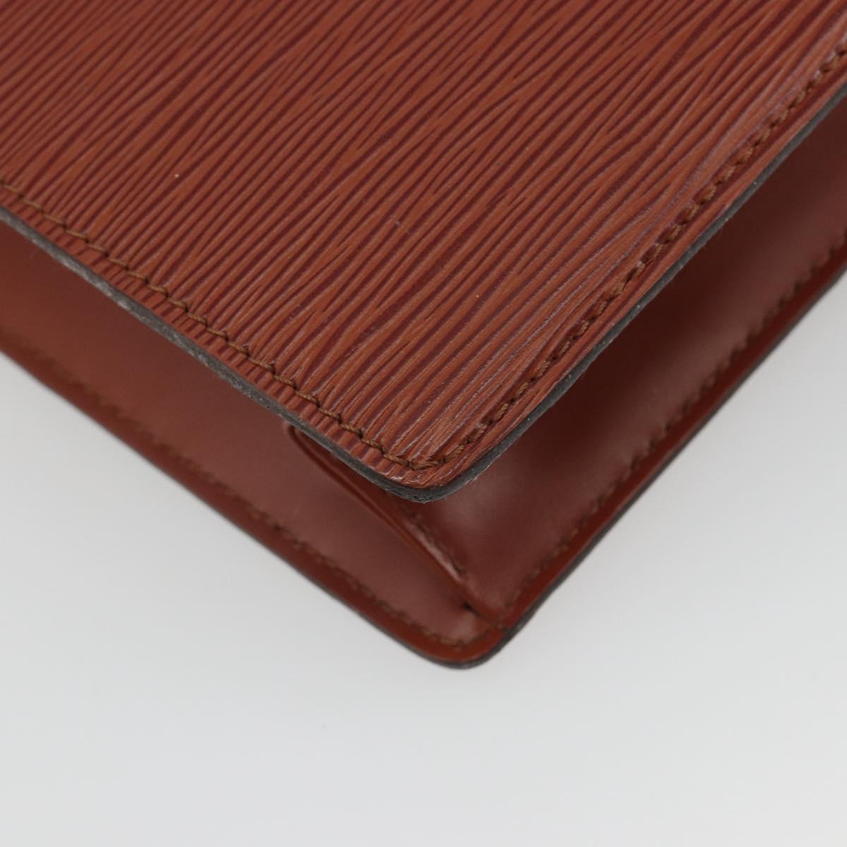 LOUIS VUITTON Epi Sac Plat Hand Bag Brown M52073 LV Auth 197484
