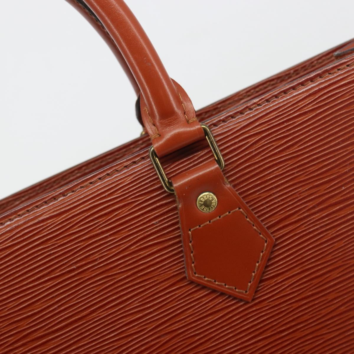 LOUIS VUITTON Epi Sac Plat Hand Bag Brown M52073 LV Auth 197484