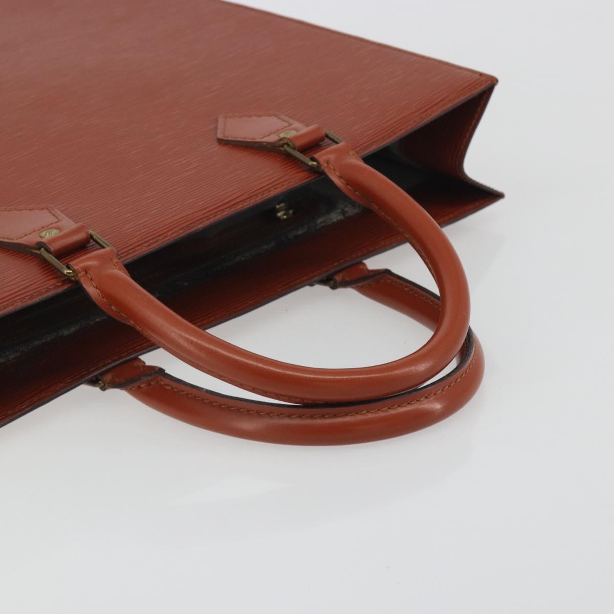 LOUIS VUITTON Epi Sac Plat Hand Bag Brown M52073 LV Auth 197484