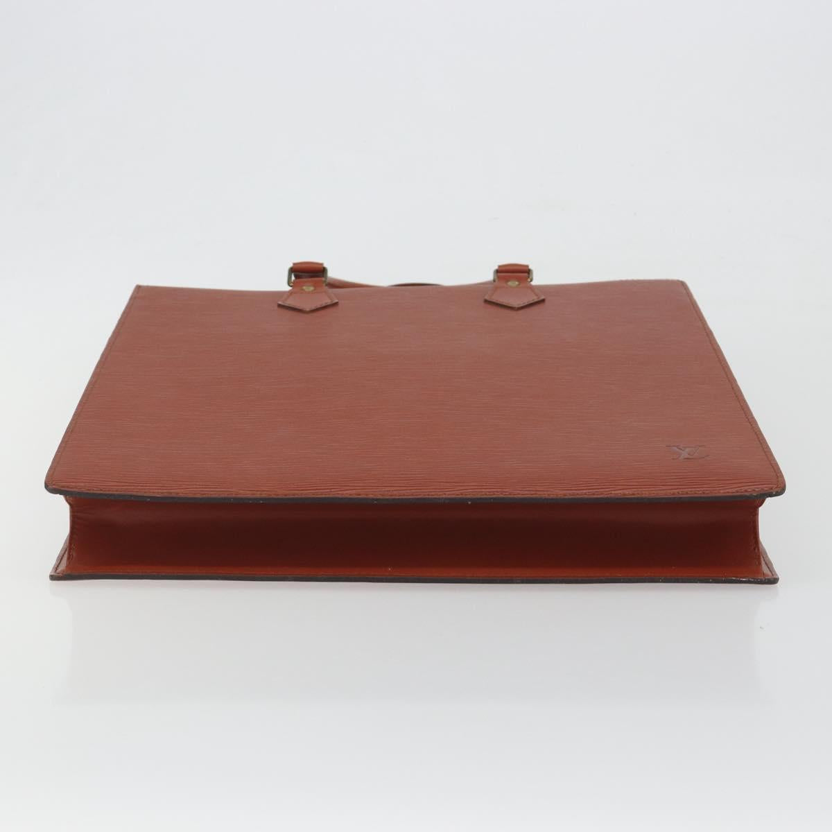 LOUIS VUITTON Epi Sac Plat Hand Bag Brown M52073 LV Auth 197484