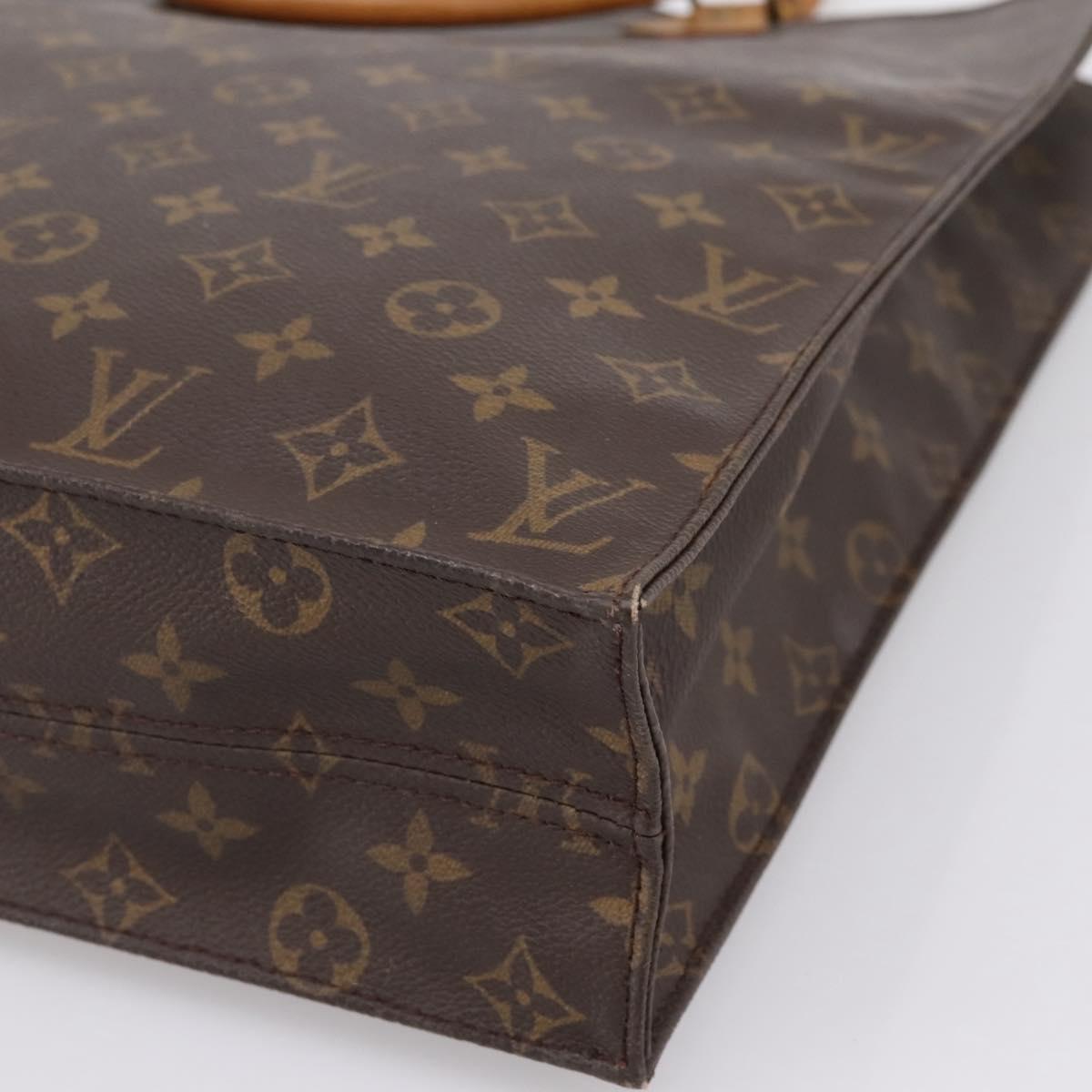 LOUIS VUITTON Monogram Sac Plat Hand Bag M51140 LV Auth 197486