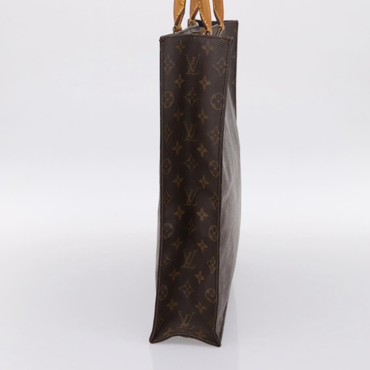 LOUIS VUITTON Monogram Sac Plat Hand Bag M51140 LV Auth 197486
