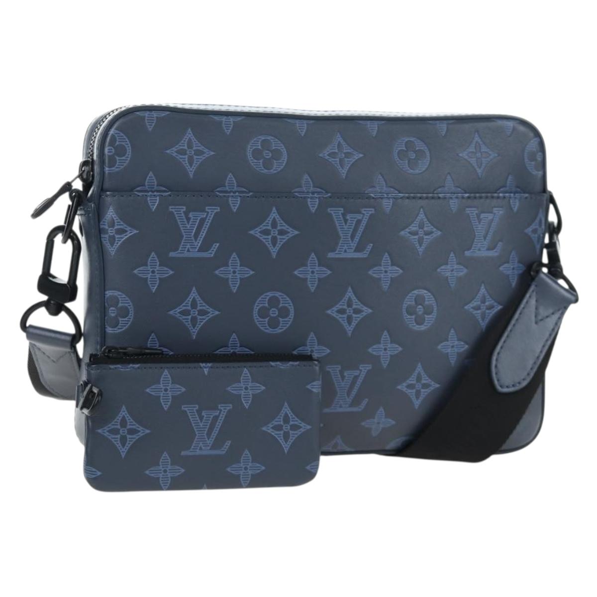 LOUIS VUITTON Monogram Shadow Danube PM Bag Black M43681 LV Auth 197487V