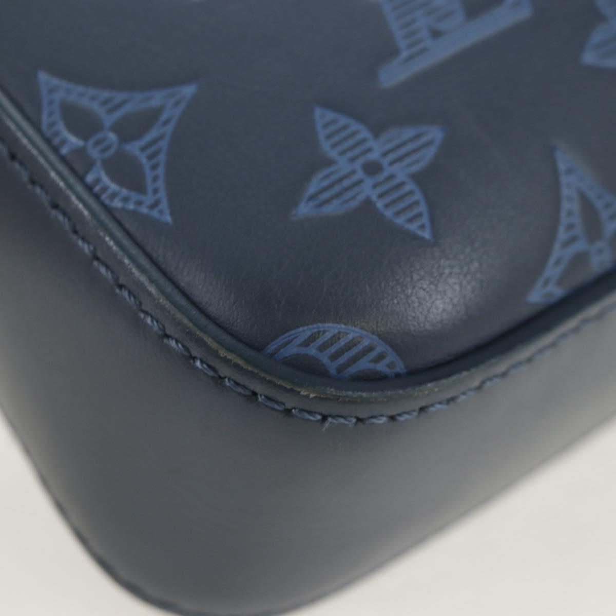LOUIS VUITTON Monogram Shadow Danube PM Bag Black M43681 LV Auth 197487V