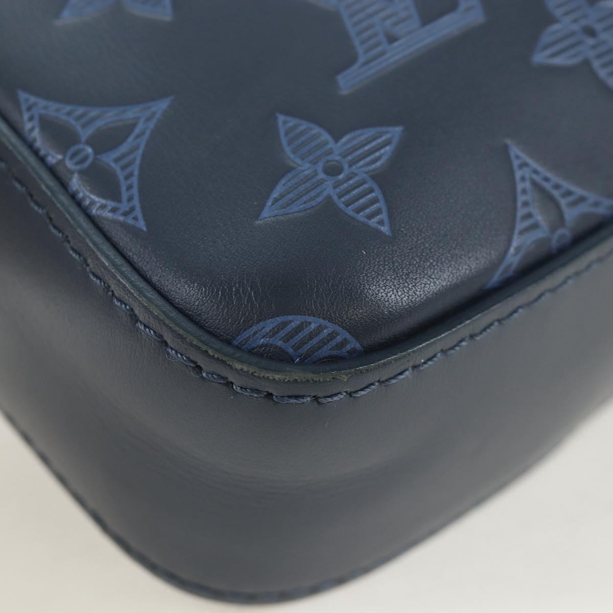 LOUIS VUITTON Monogram Shadow Danube PM Bag Black M43681 LV Auth 197487V