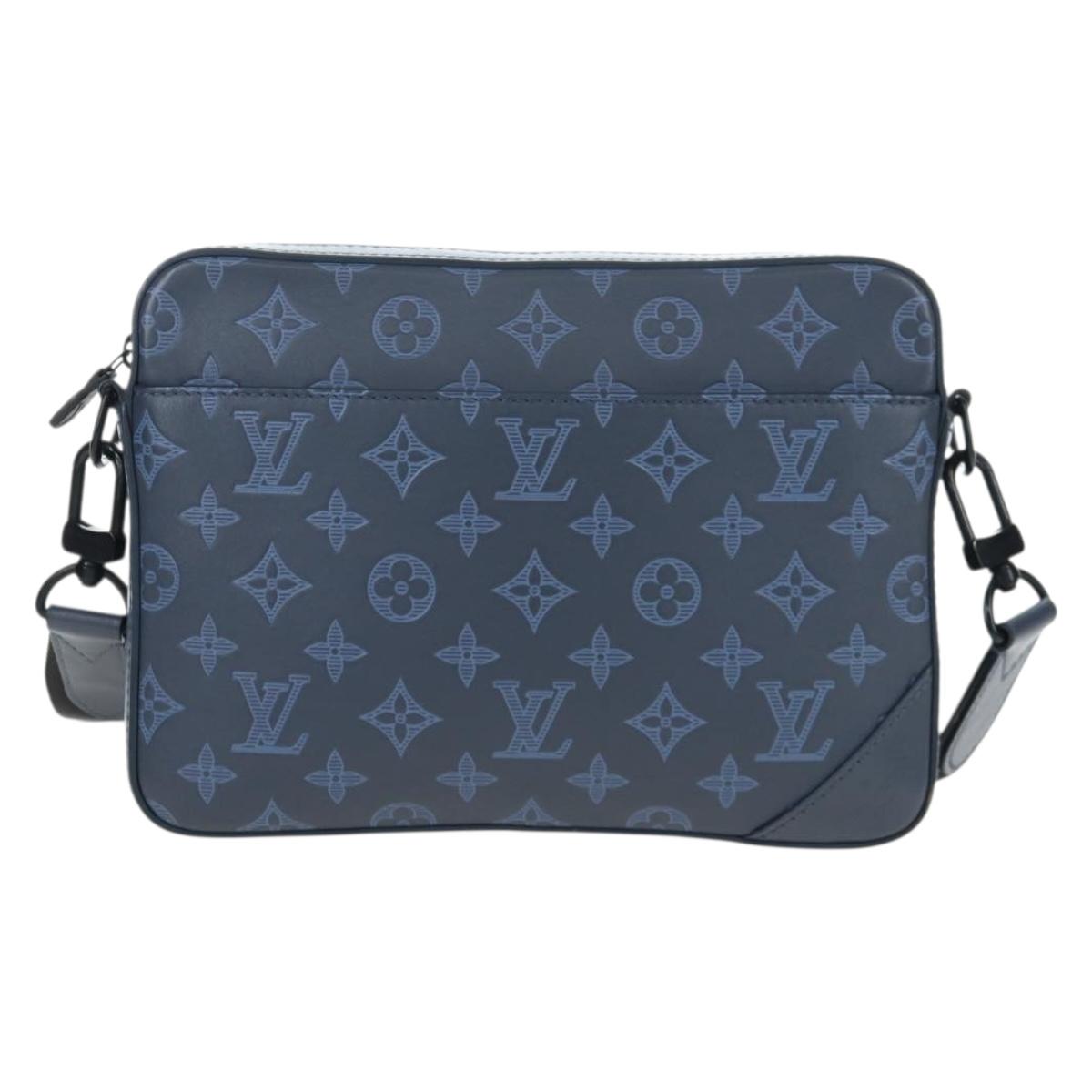 LOUIS VUITTON Monogram Shadow Danube PM Bag Black M43681 LV Auth 197487V