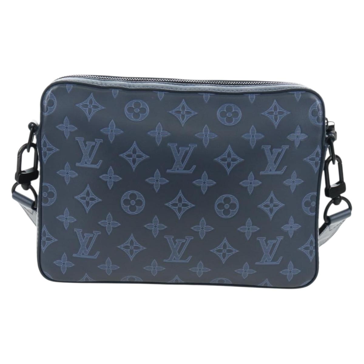 LOUIS VUITTON Monogram Shadow Danube PM Bag Black M43681 LV Auth 197487V