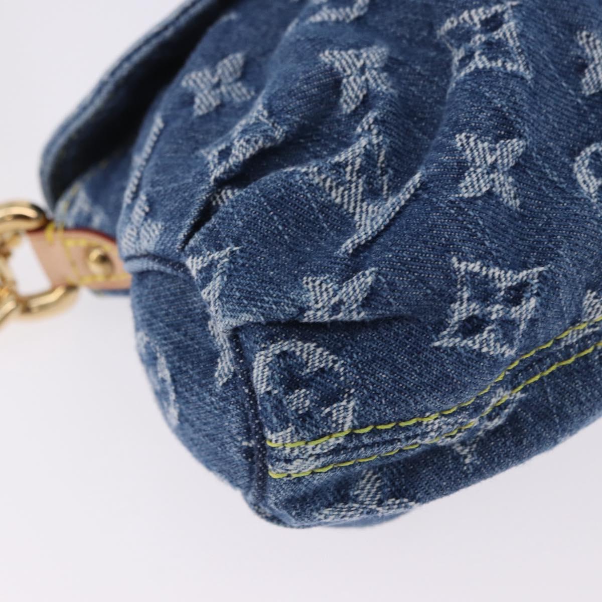 LOUIS VUITTON Monogram Denim Mini Preity Hand Bag Blue M95050 LV Auth 197489SAM