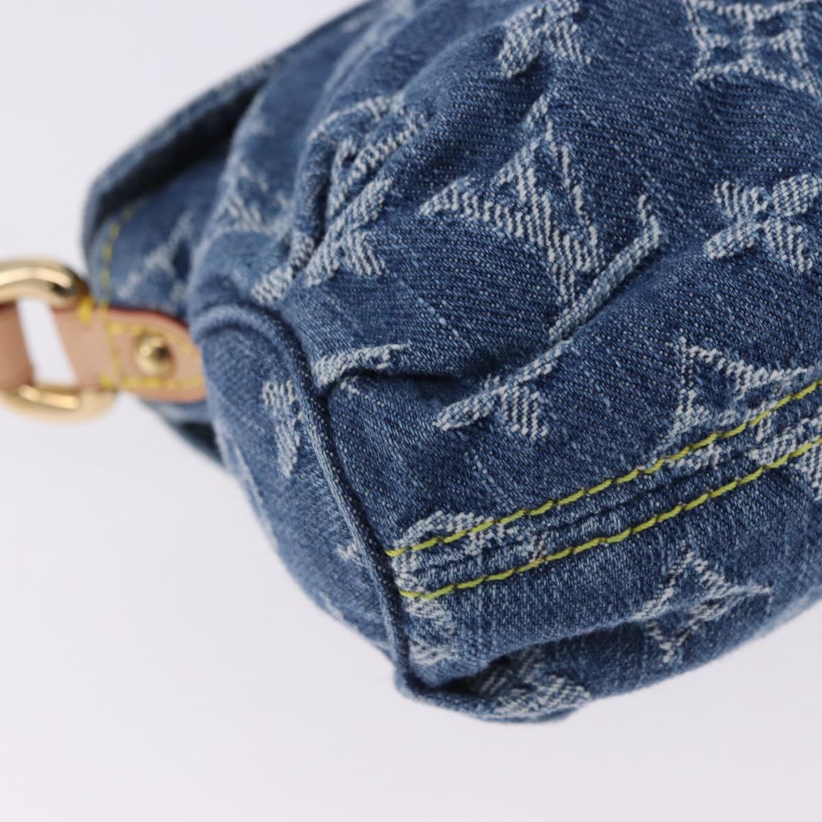 LOUIS VUITTON Monogram Denim Mini Preity Hand Bag Blue M95050 LV Auth 197489SAM