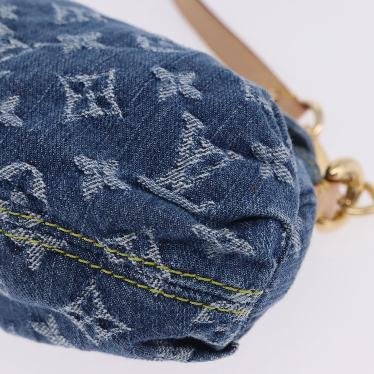 LOUIS VUITTON Monogram Denim Mini Preity Hand Bag Blue M95050 LV Auth 197489SAM