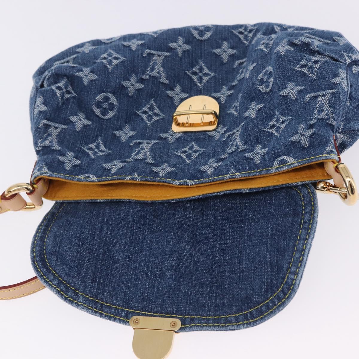 LOUIS VUITTON Monogram Denim Mini Preity Hand Bag Blue M95050 LV Auth 197489SAM