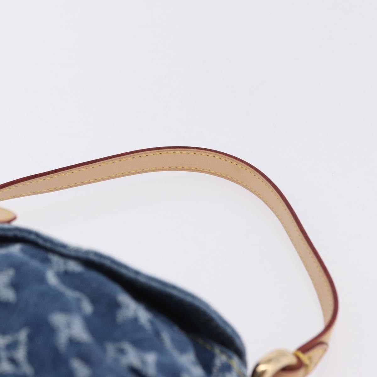 LOUIS VUITTON Monogram Denim Mini Preity Hand Bag Blue M95050 LV Auth 197489SAM