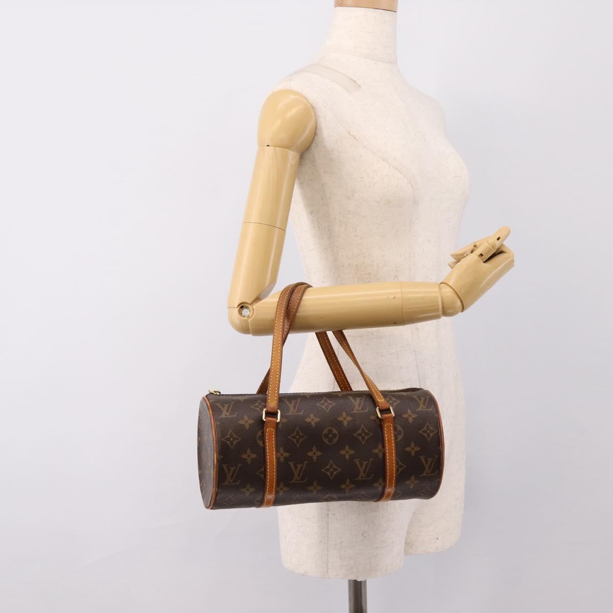 LOUIS VUITTON Monogram Papillon 28 Hand Bag LV Auth 197491A
