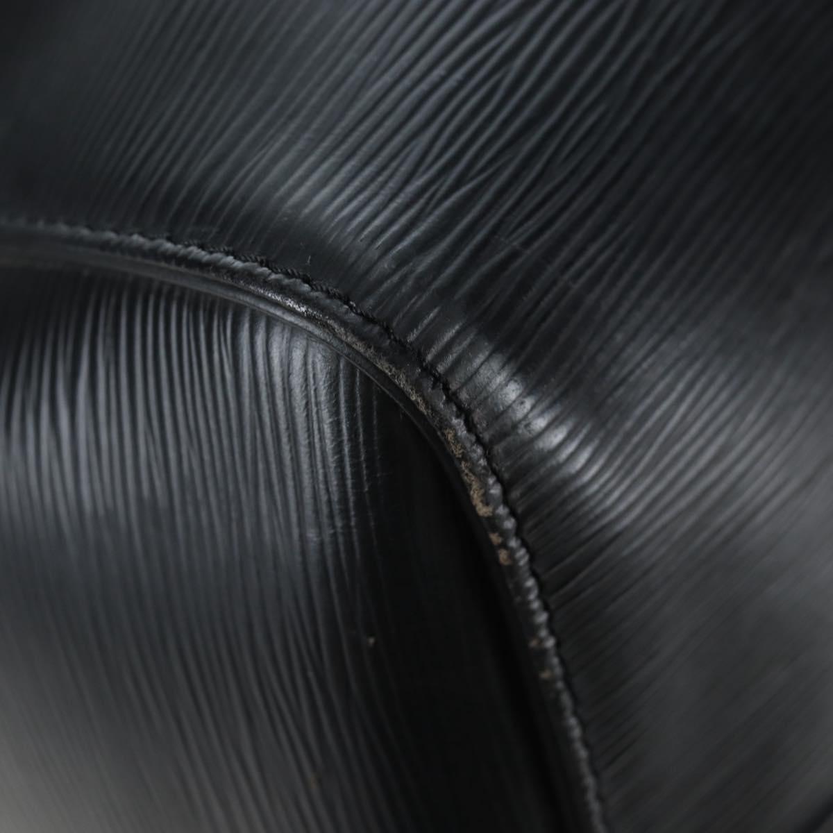 LOUIS VUITTON Epi Keepall 50 Boston Bag Black M42962 LV Auth 197495V