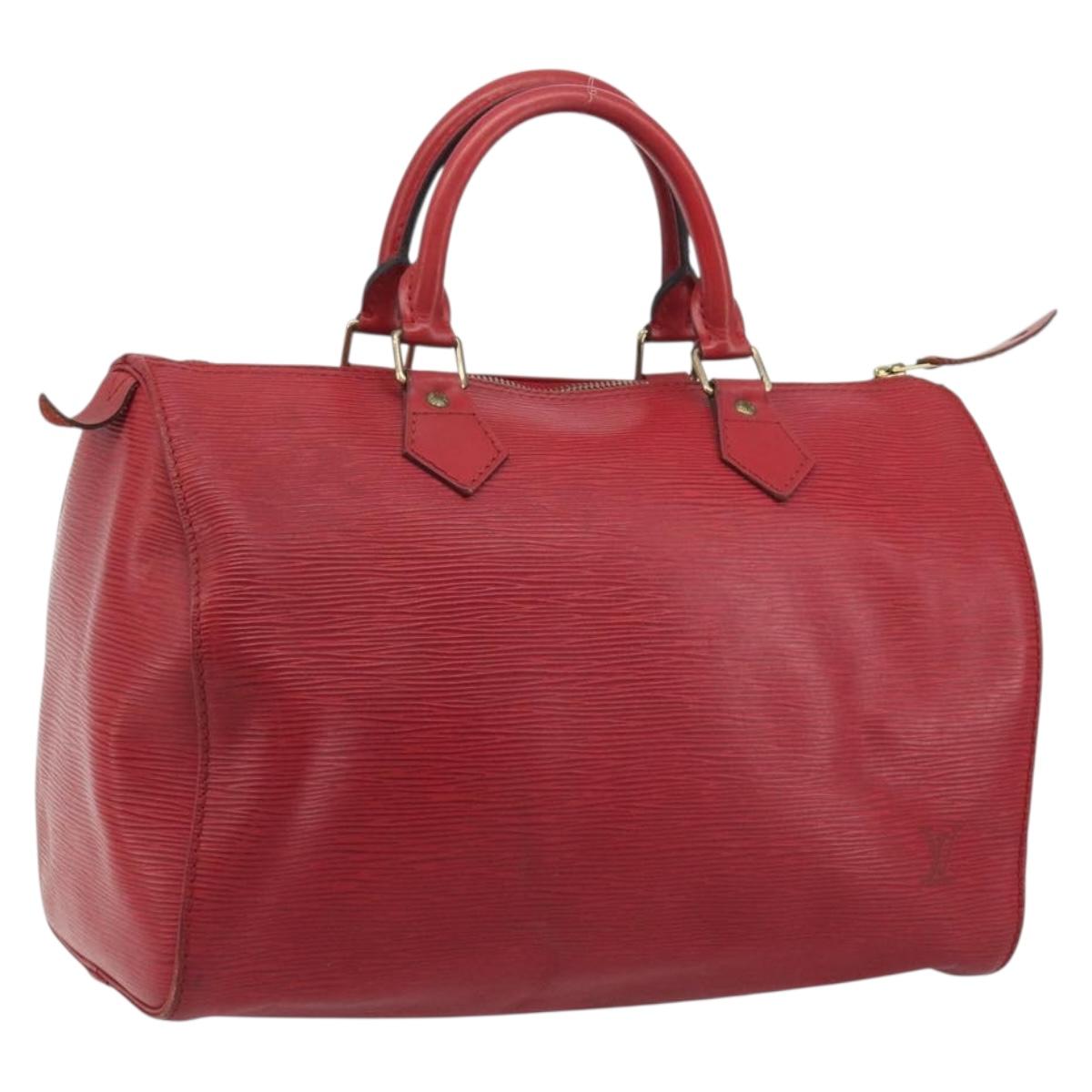 LOUIS VUITTON Epi Speedy 30 Hand Bag Castilian Red M43007 LV Auth 197497A