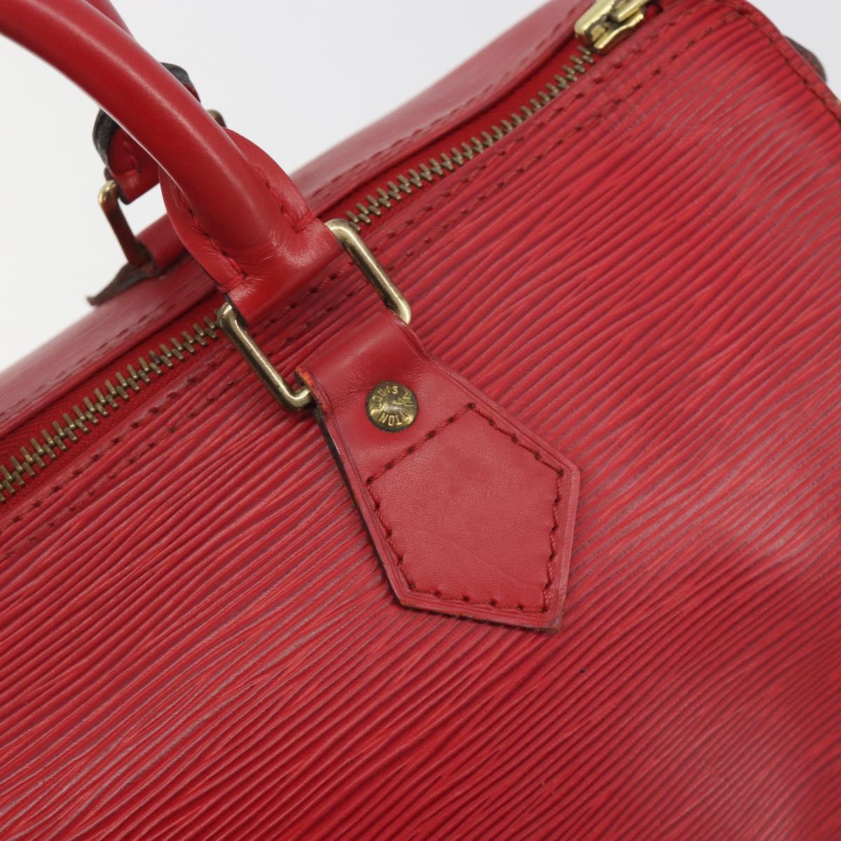 LOUIS VUITTON Epi Speedy 30 Hand Bag Castilian Red M43007 LV Auth 197497A