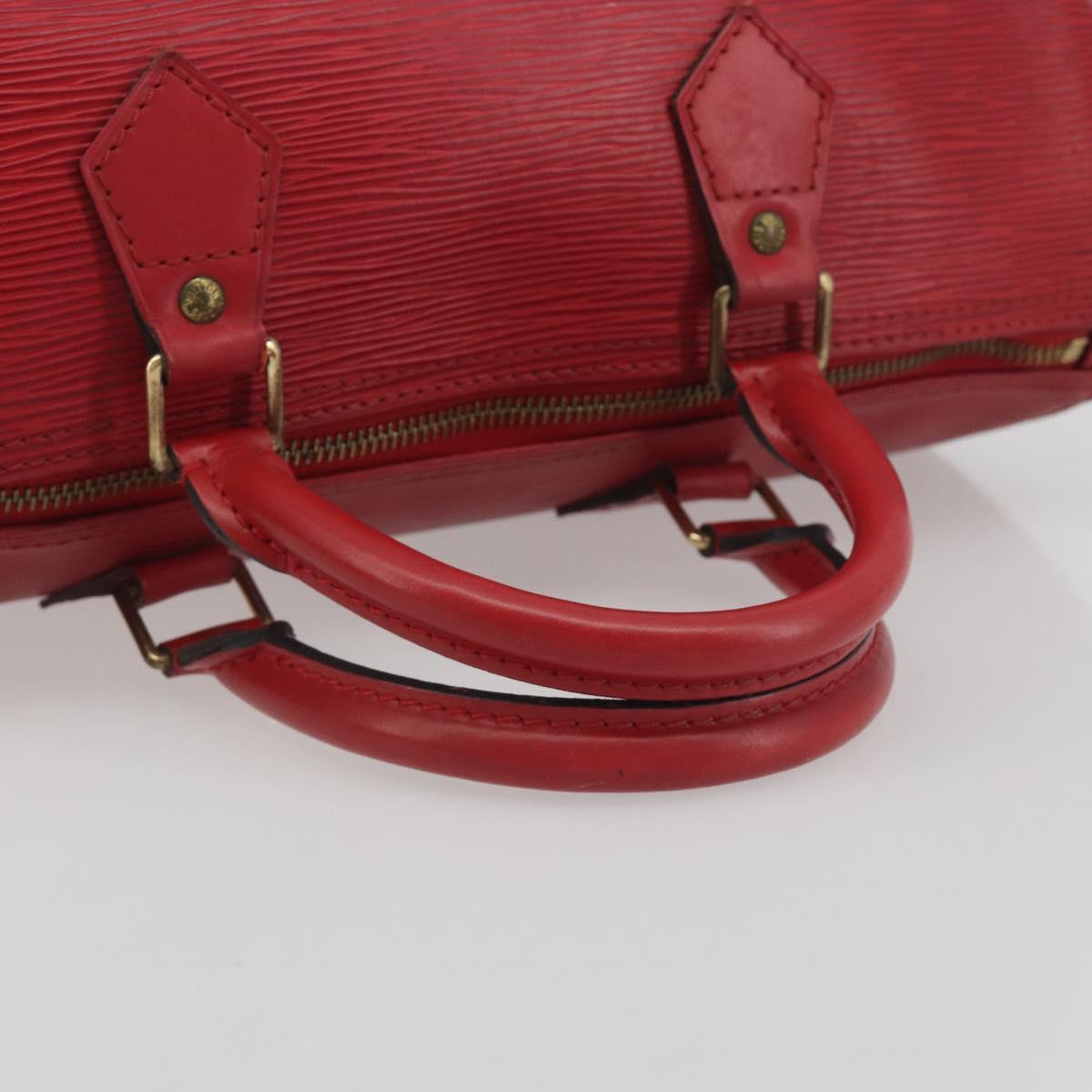 LOUIS VUITTON Epi Speedy 30 Hand Bag Castilian Red M43007 LV Auth 197497A