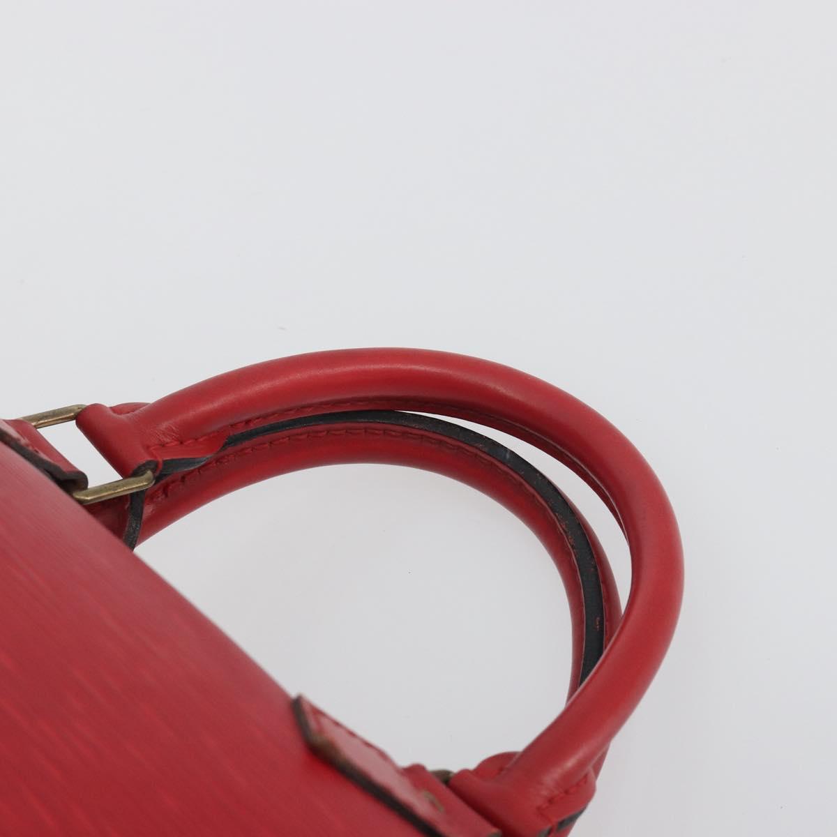 LOUIS VUITTON Epi Speedy 30 Hand Bag Castilian Red M43007 LV Auth 197497A