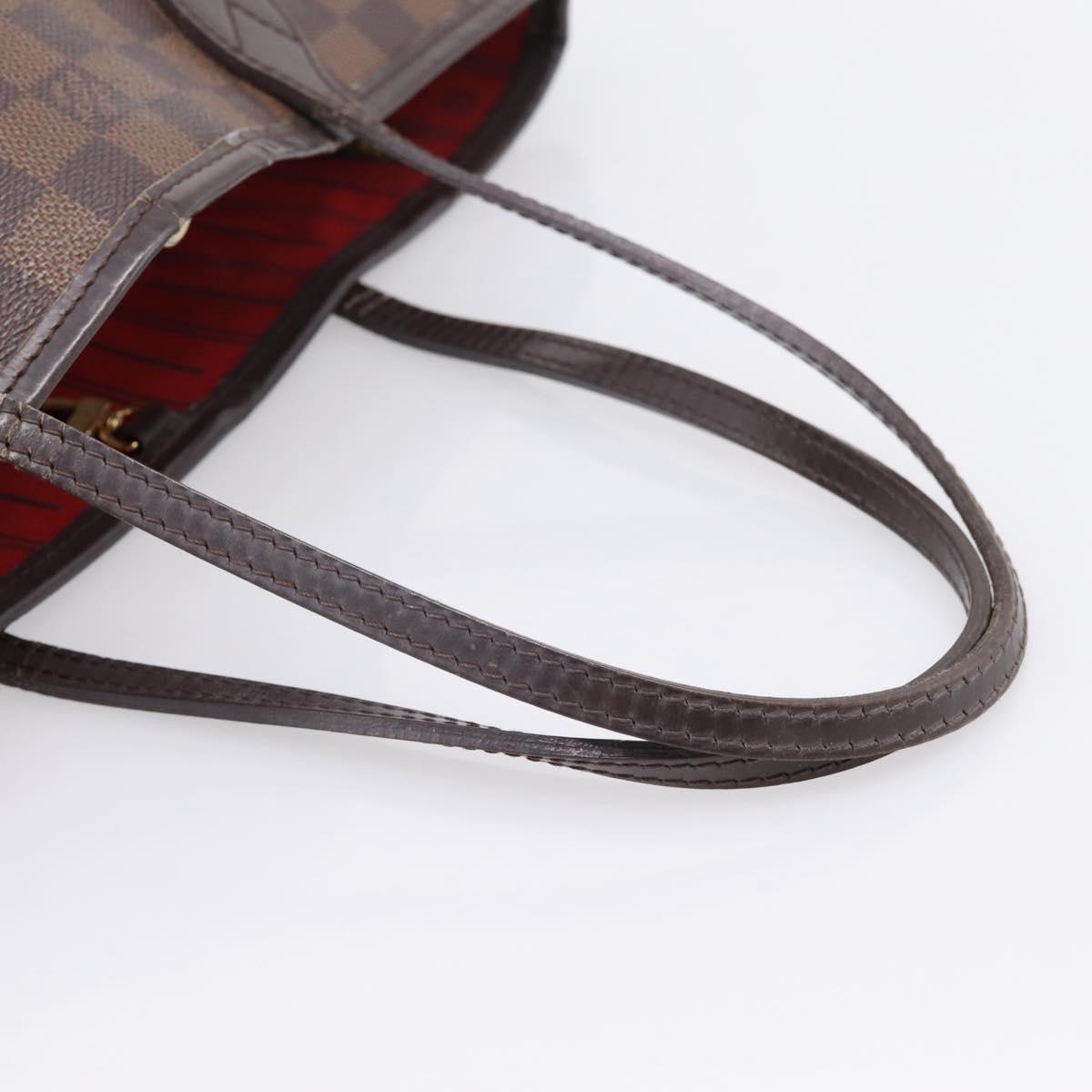LOUIS VUITTON Damier Ebene Neverfull PM Tote Bag N51109 LV Auth 197506
