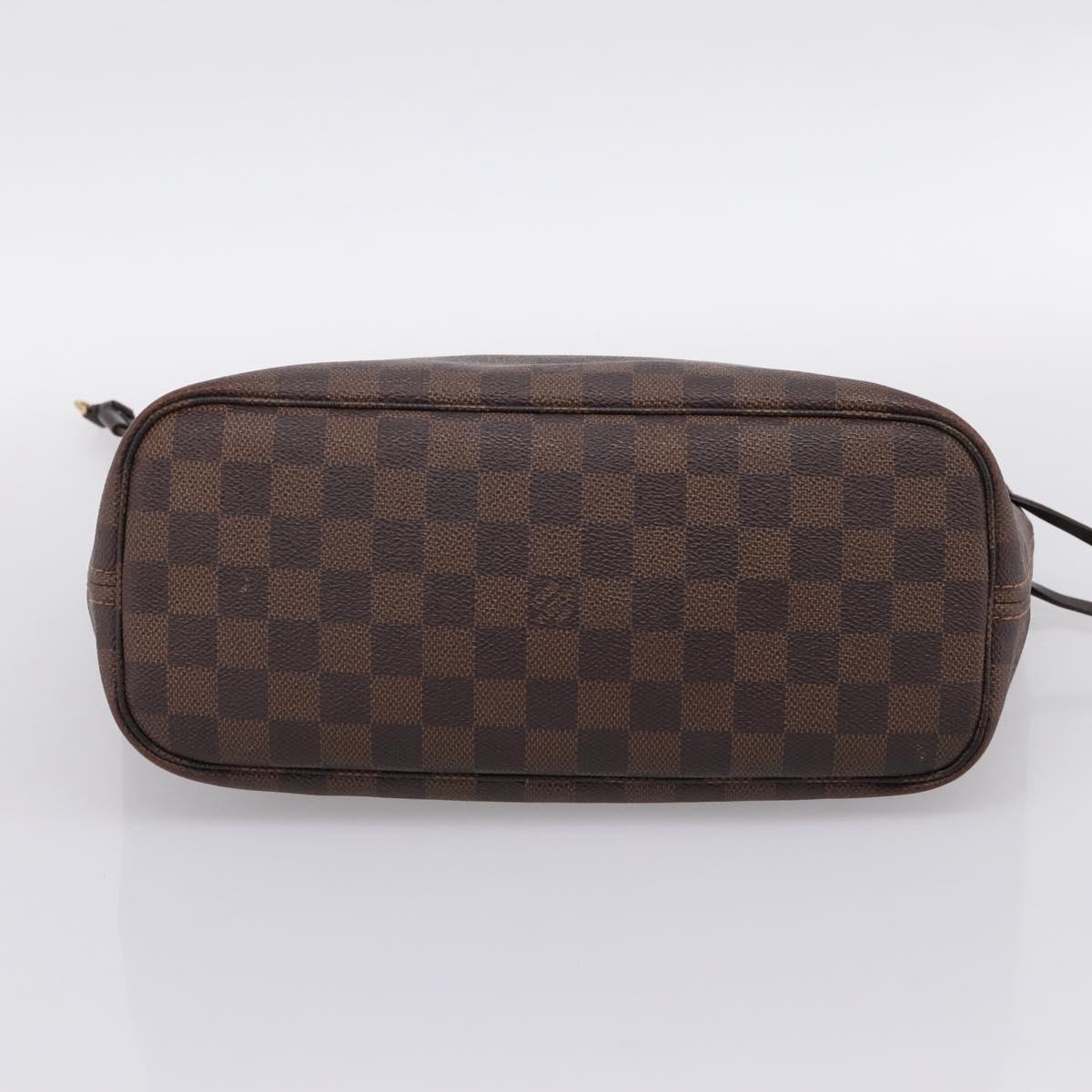 LOUIS VUITTON Damier Ebene Neverfull PM Tote Bag N51109 LV Auth 197506