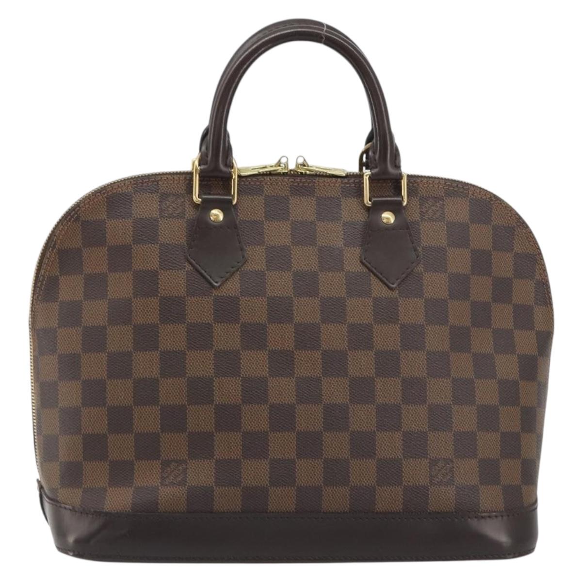 LOUIS VUITTON Damier Ebene Alma Hand Bag N51131 LV Auth 197507A