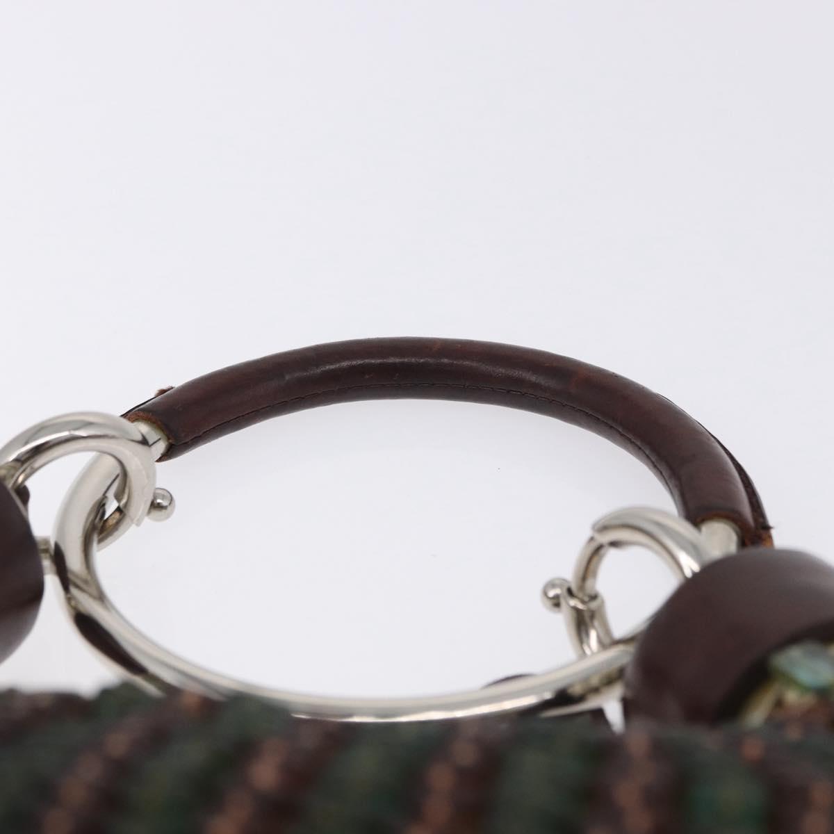 Chloe Bracelet Bag Phoebe Philo Era Beads Green Silver Auth 197517SM