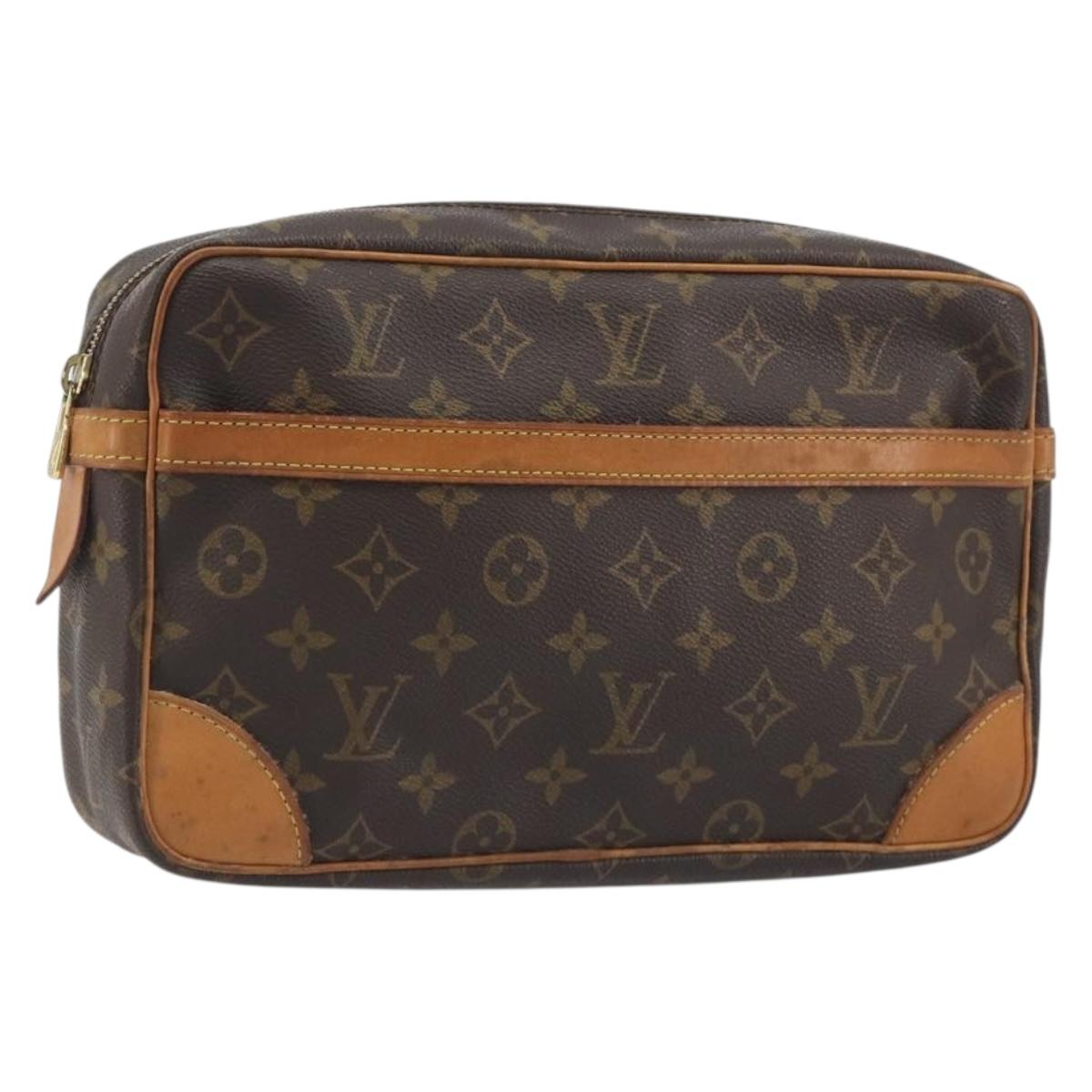 LOUIS VUITTON Monogram Compiegne 28 Clutch Bag M51845 LV Auth 197527