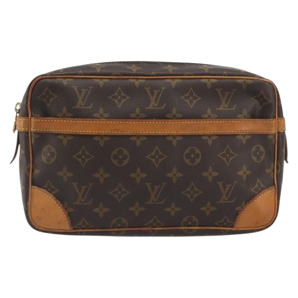 LOUIS VUITTON Monogram Compiegne 28 Clutch Bag M51845 LV Auth 197527