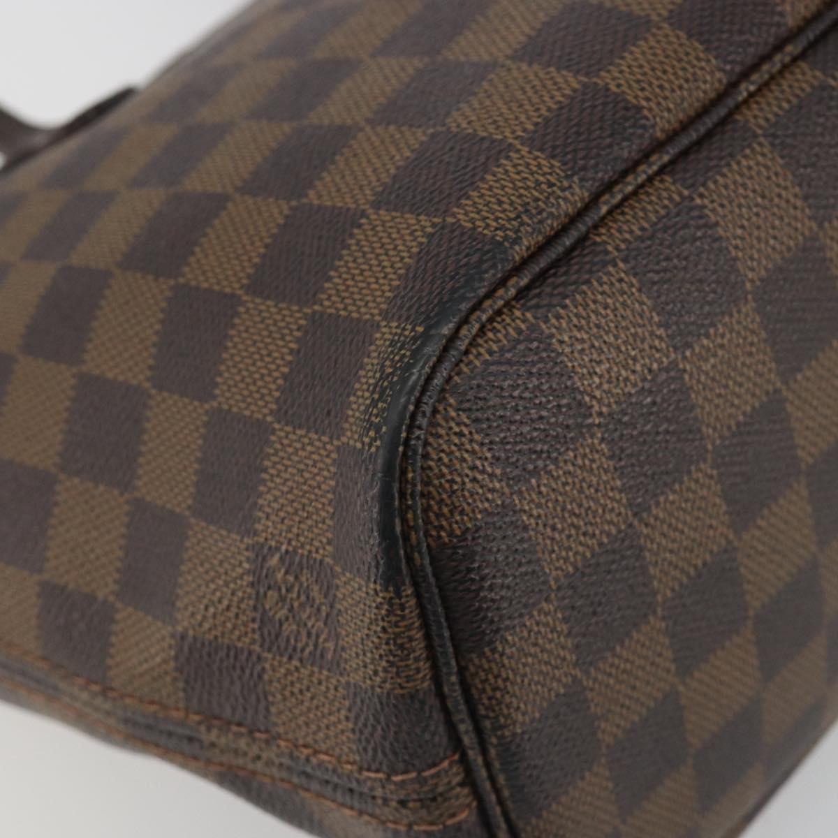 LOUIS VUITTON Damier Ebene Neverfull PM Tote Bag N51109 LV Auth 197530
