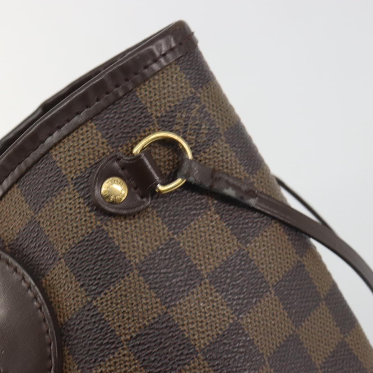 LOUIS VUITTON Damier Ebene Neverfull PM Tote Bag N51109 LV Auth 197530