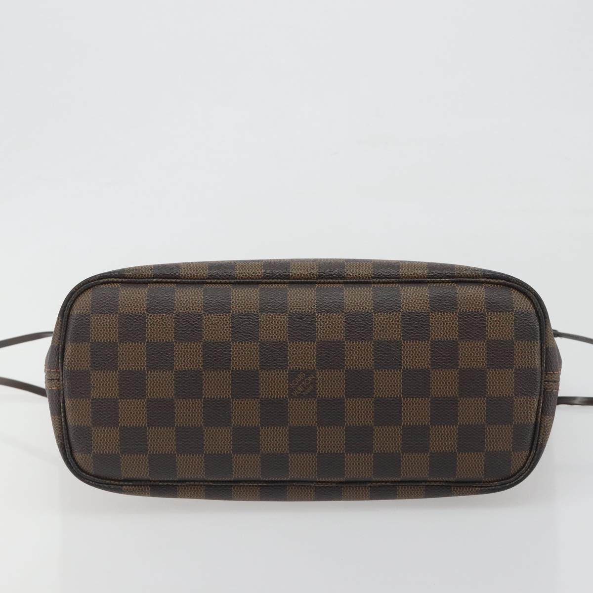 LOUIS VUITTON Damier Ebene Neverfull PM Tote Bag N51109 LV Auth 197530