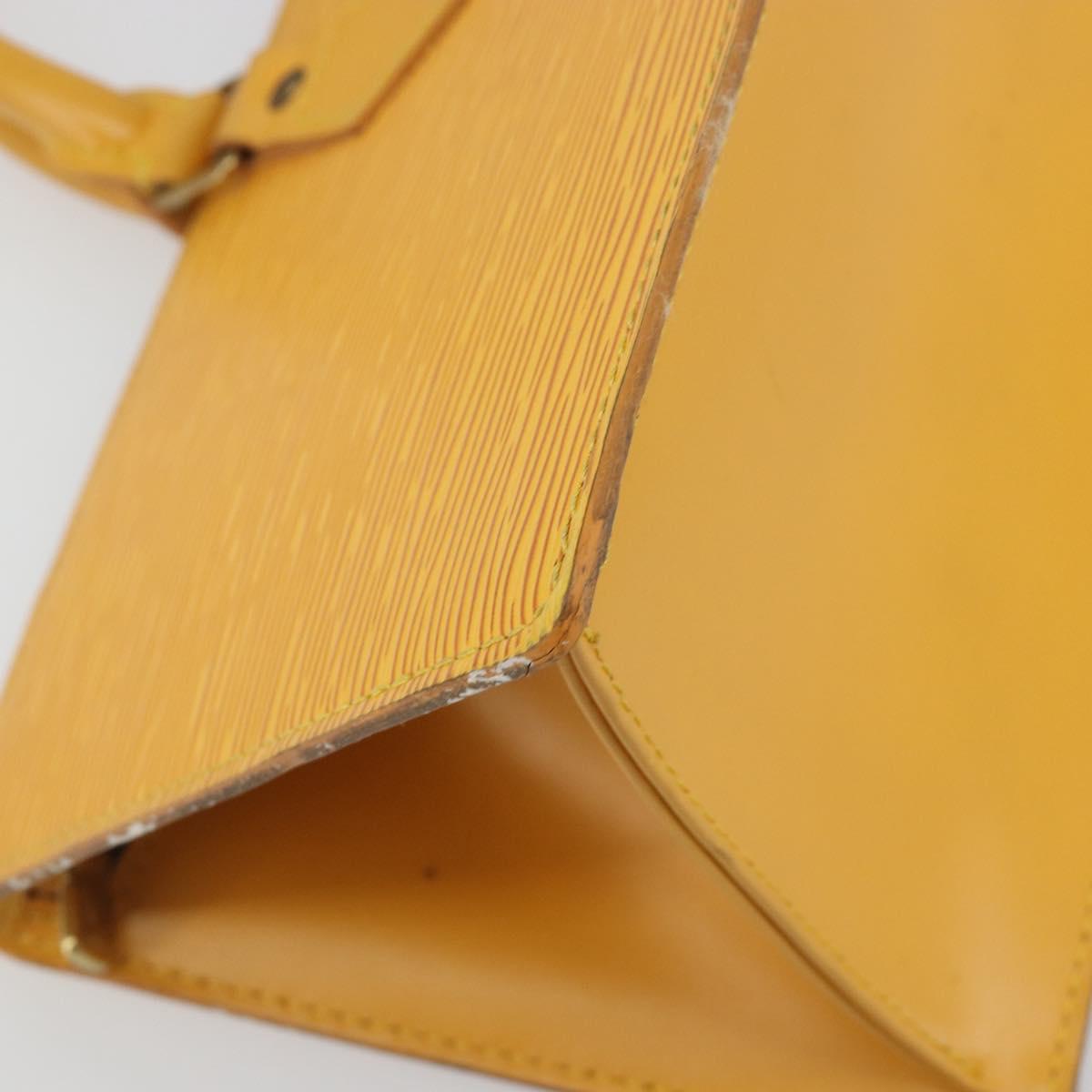 LOUIS VUITTON Epi Sac Triangle Hand Bag Yellow M52099 LV Auth 197531