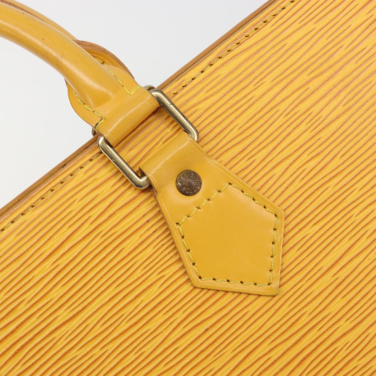 LOUIS VUITTON Epi Sac Triangle Hand Bag Yellow M52099 LV Auth 197531