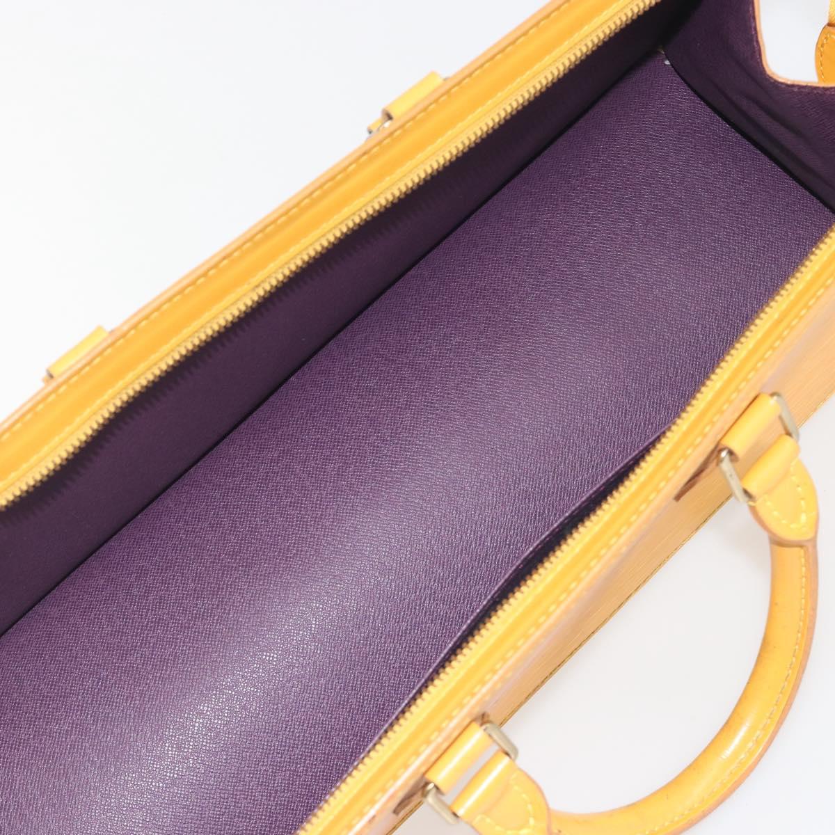 LOUIS VUITTON Epi Sac Triangle Hand Bag Yellow M52099 LV Auth 197531