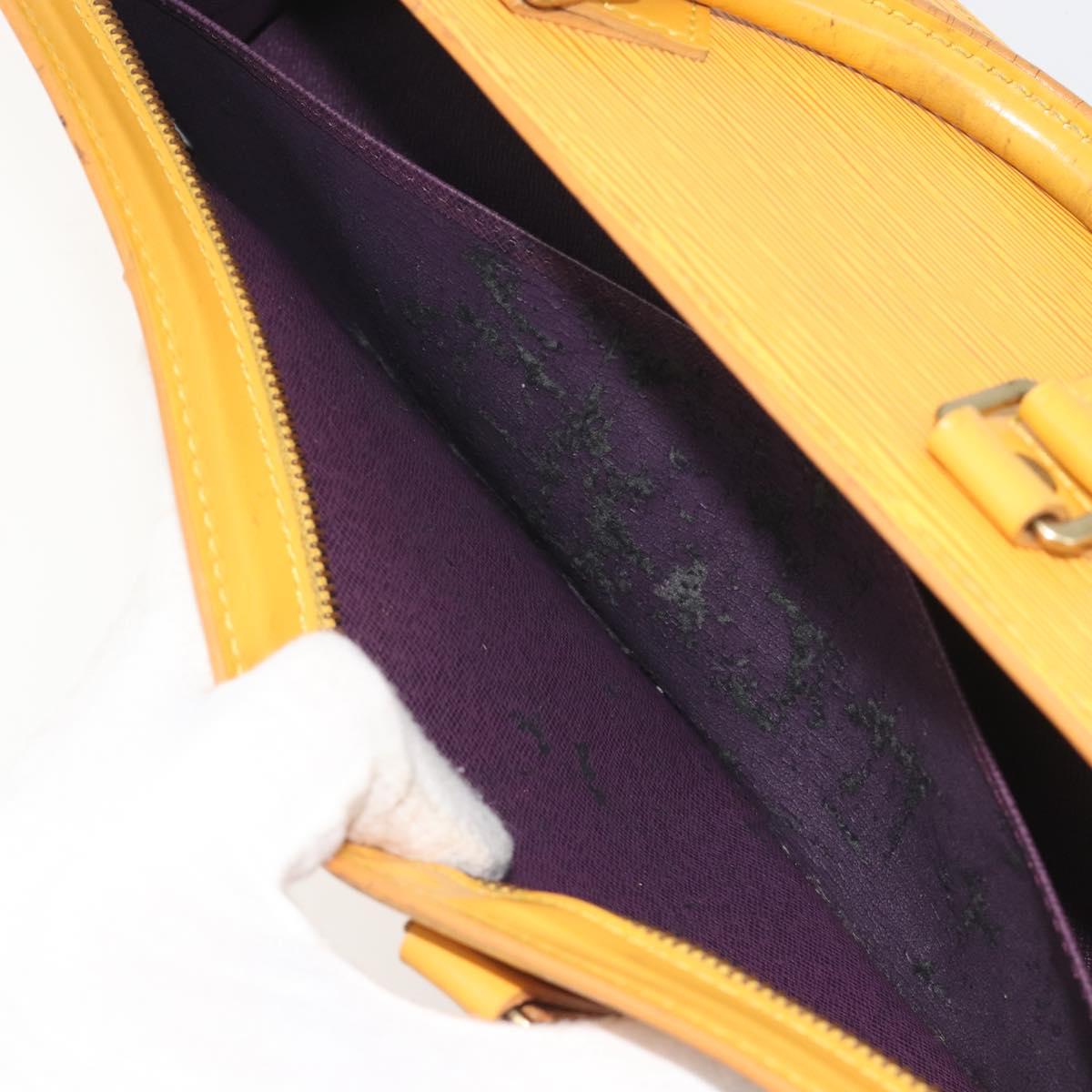 LOUIS VUITTON Epi Sac Triangle Hand Bag Yellow M52099 LV Auth 197531