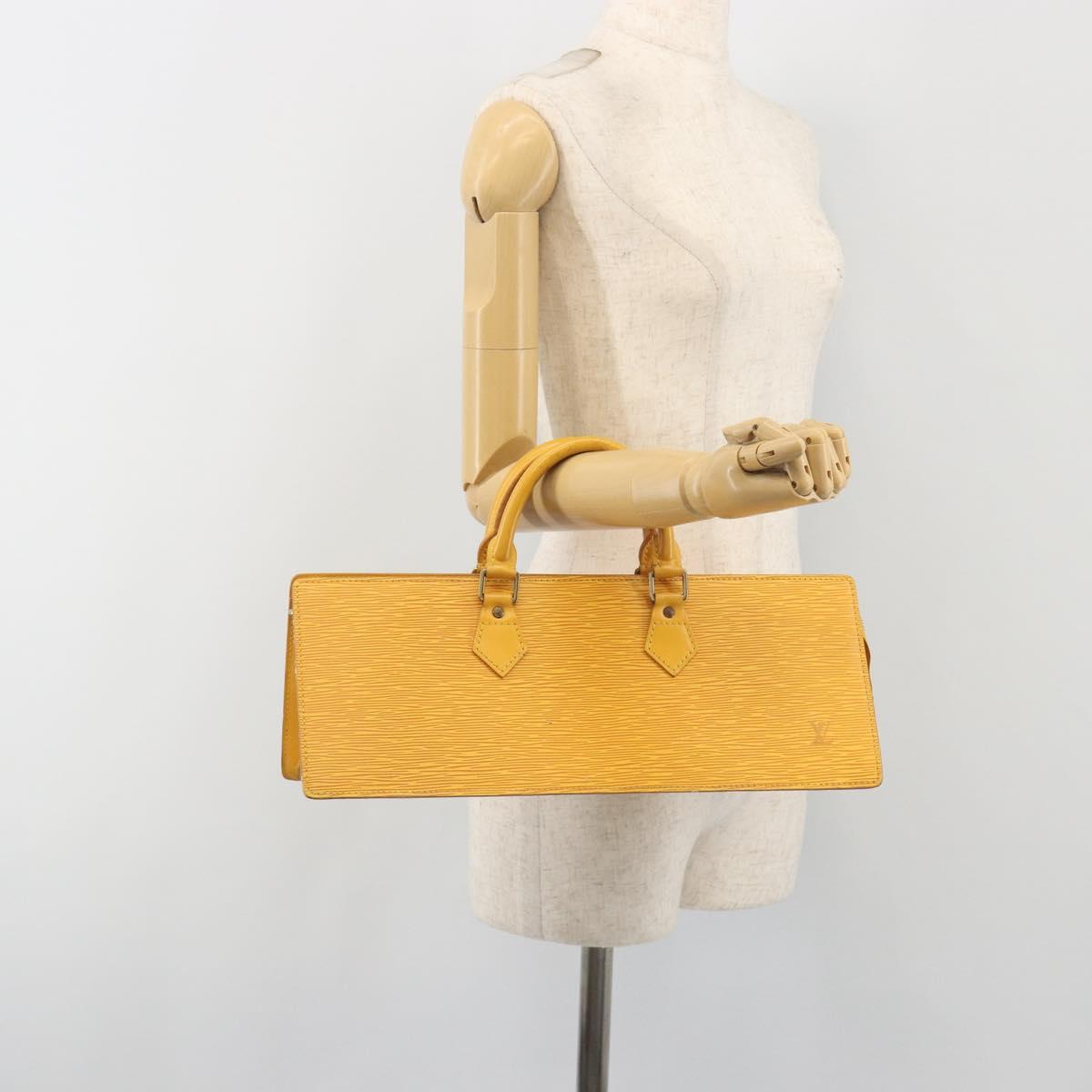 LOUIS VUITTON Epi Sac Triangle Hand Bag Yellow M52099 LV Auth 197531