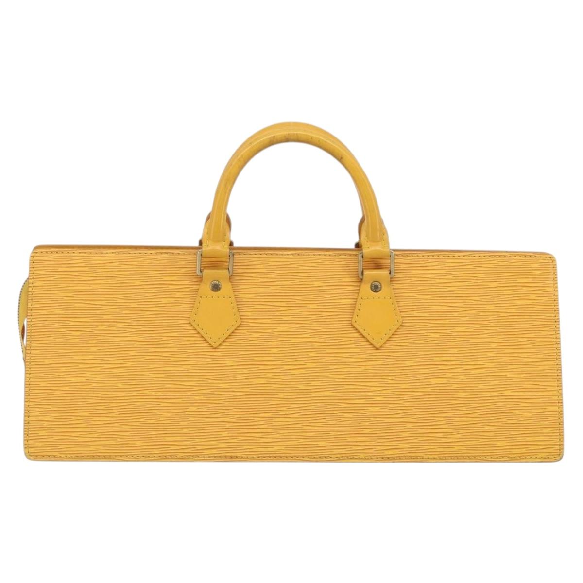 LOUIS VUITTON Epi Sac Triangle Hand Bag Yellow M52099 LV Auth 197531