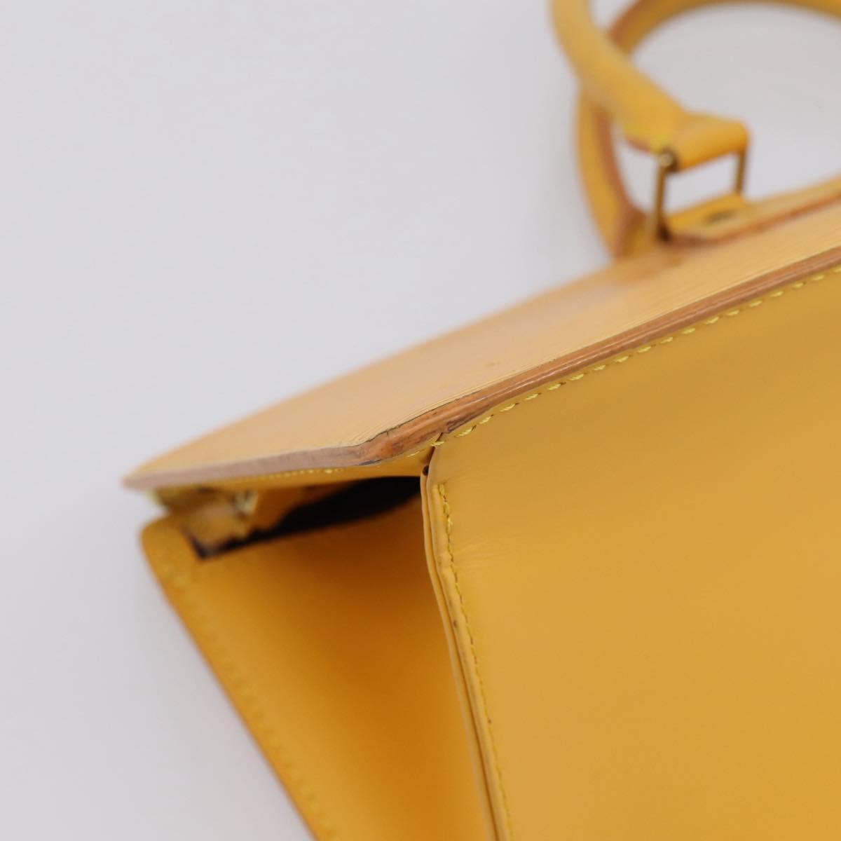 LOUIS VUITTON Epi Sac Triangle Hand Bag Yellow M52099 LV Auth 197532