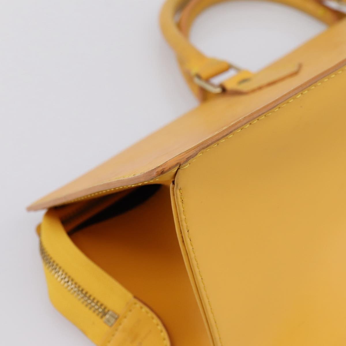 LOUIS VUITTON Epi Sac Triangle Hand Bag Yellow M52099 LV Auth 197532