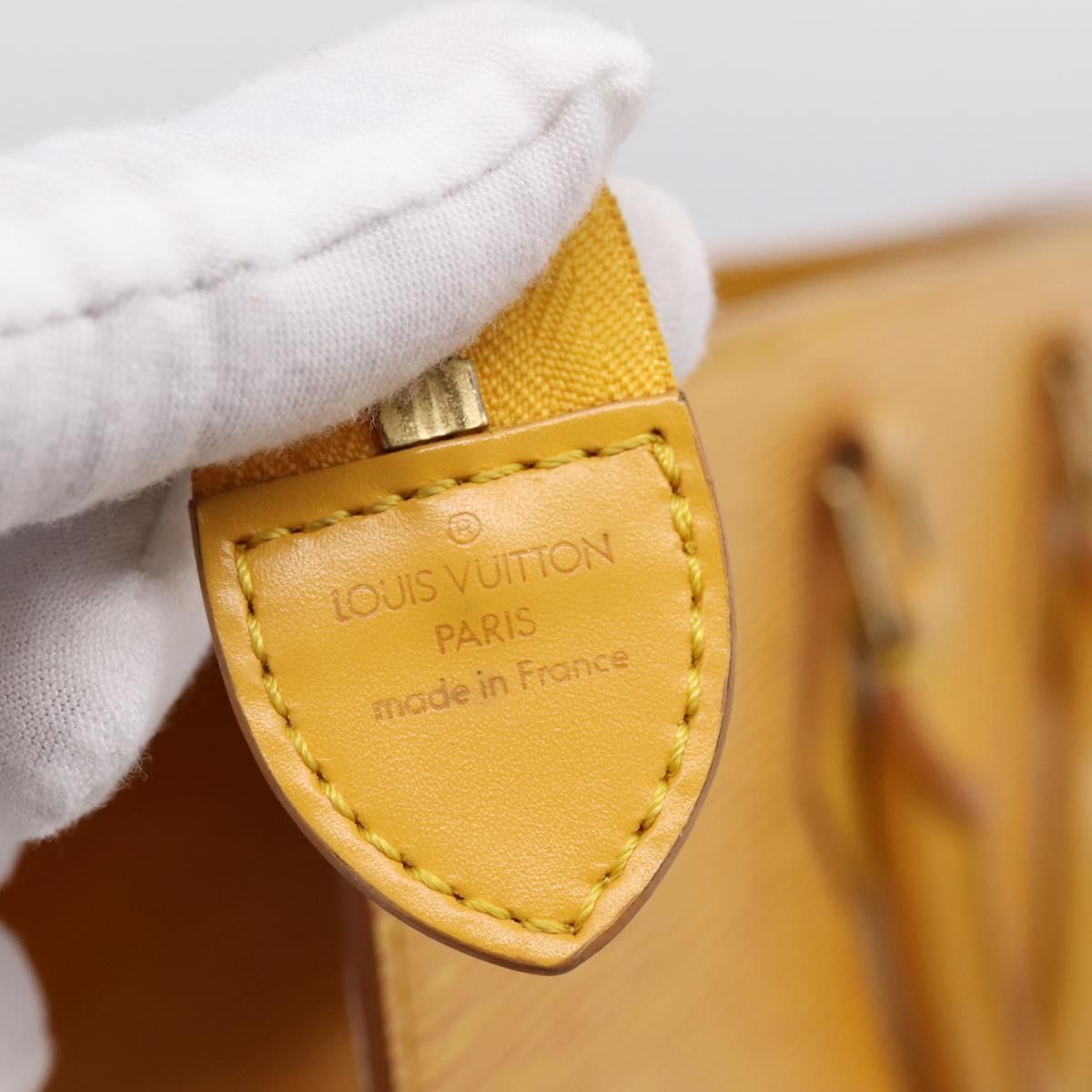 LOUIS VUITTON Epi Sac Triangle Hand Bag Yellow M52099 LV Auth 197532