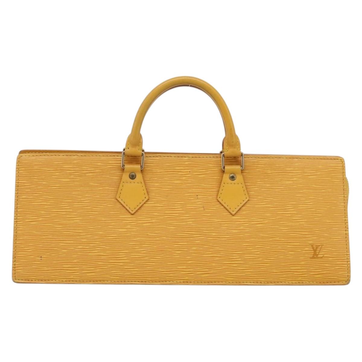 LOUIS VUITTON Epi Sac Triangle Hand Bag Yellow M52099 LV Auth 197532