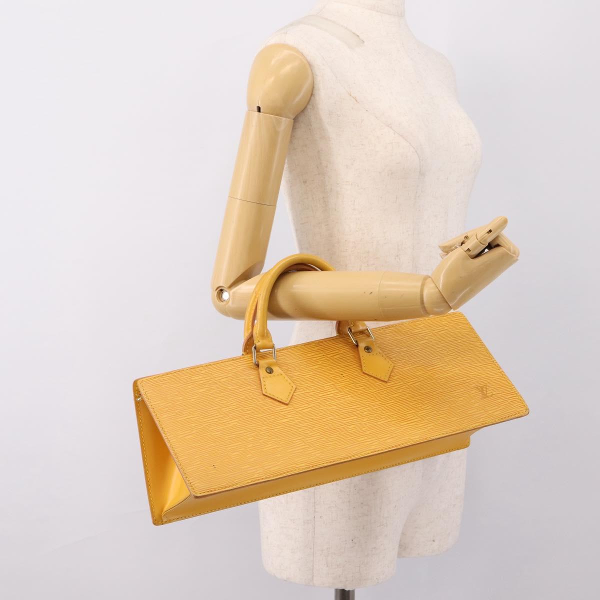 LOUIS VUITTON Epi Sac Triangle Hand Bag Yellow M52099 LV Auth 197532