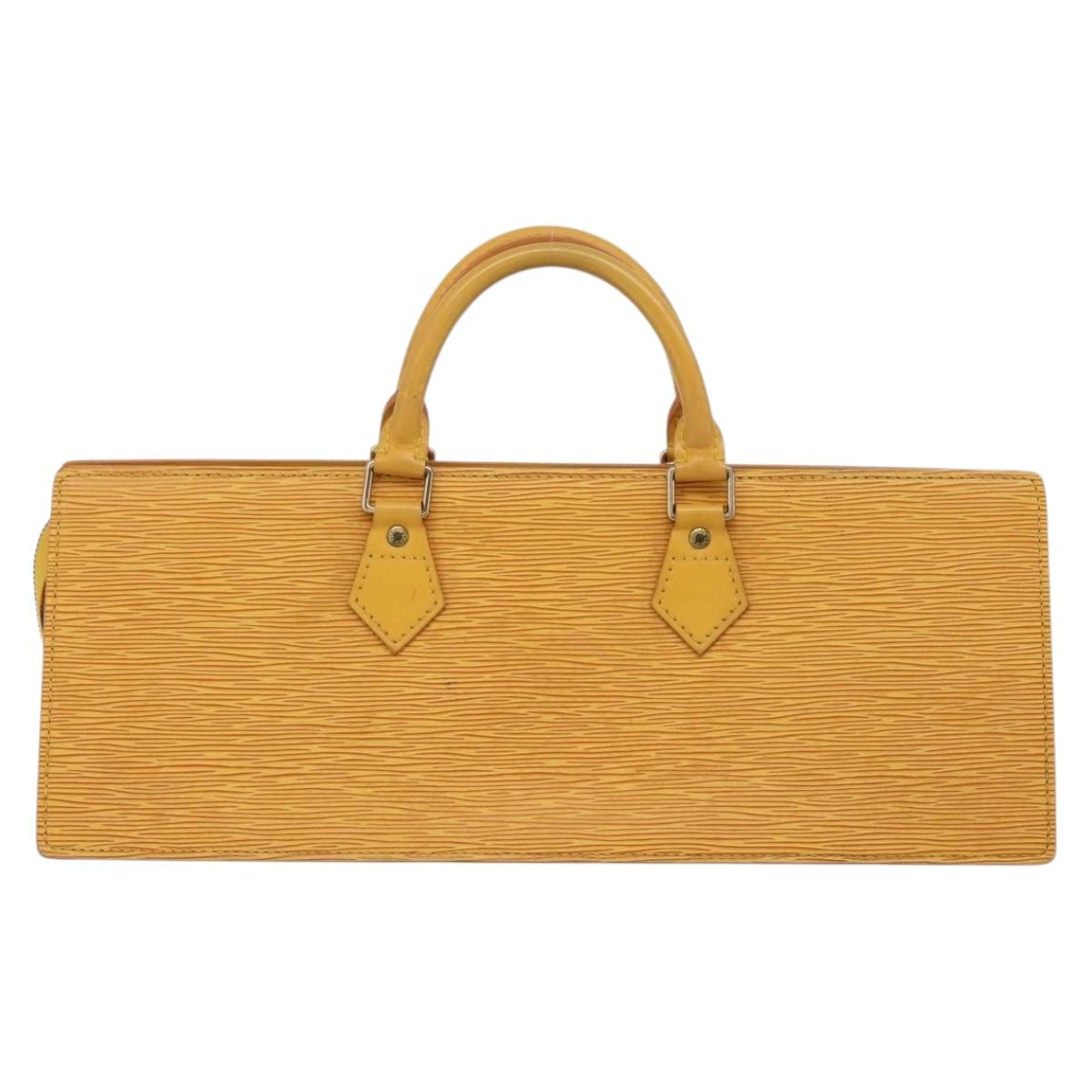 LOUIS VUITTON Epi Sac Triangle Hand Bag Yellow M52099 LV Auth 197532