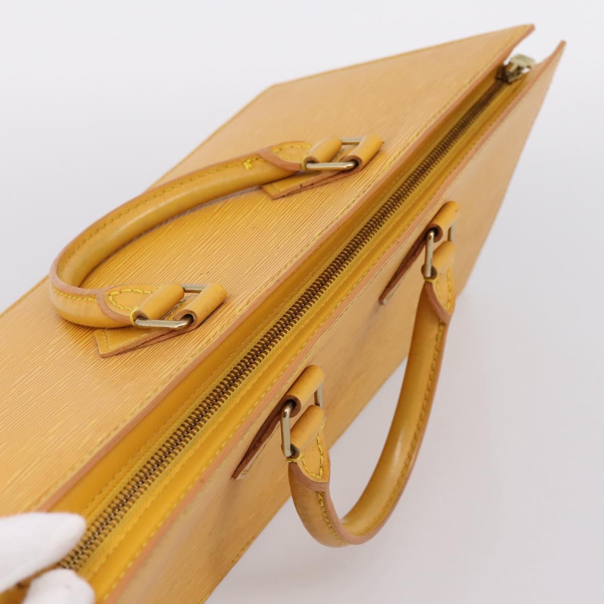 LOUIS VUITTON Epi Sac Triangle Hand Bag Yellow M52099 LV Auth 197532