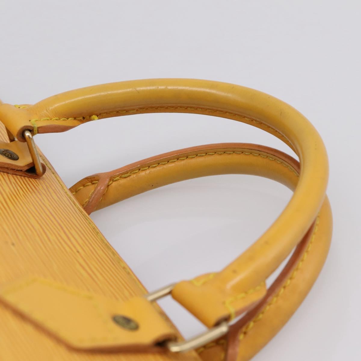 LOUIS VUITTON Epi Sac Triangle Hand Bag Yellow M52099 LV Auth 197532