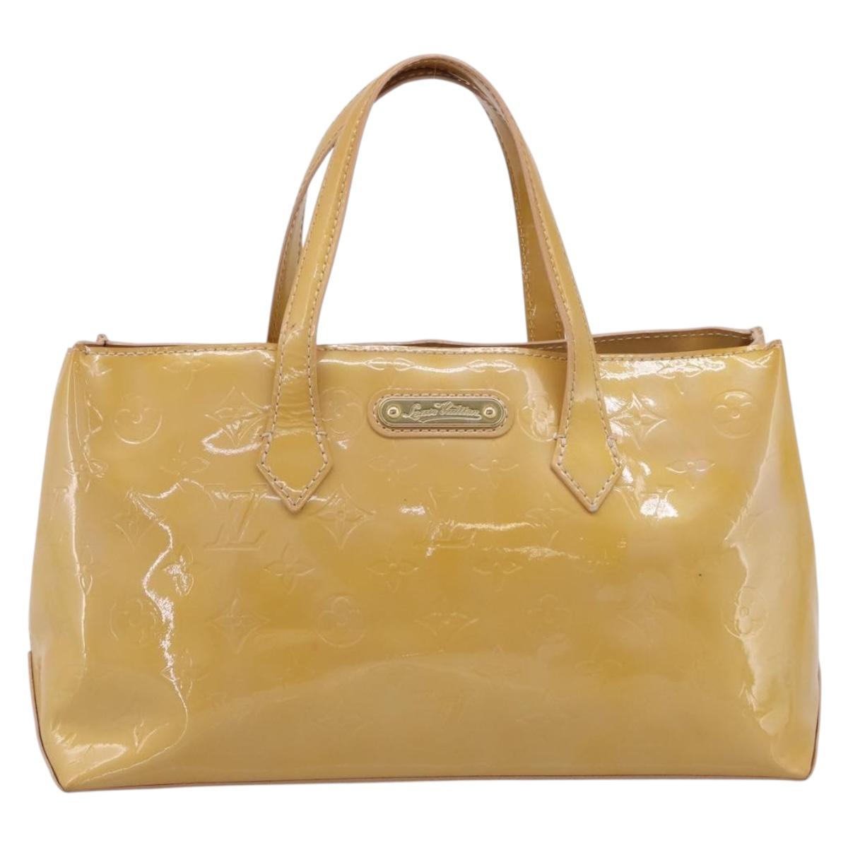LOUIS VUITTON Monogram Vernis Wilshire PM Rose Flow Lantern M91642 Auth 197533